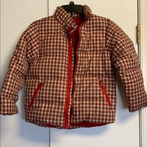 Land’s End Plaid Puffer Jacket kids